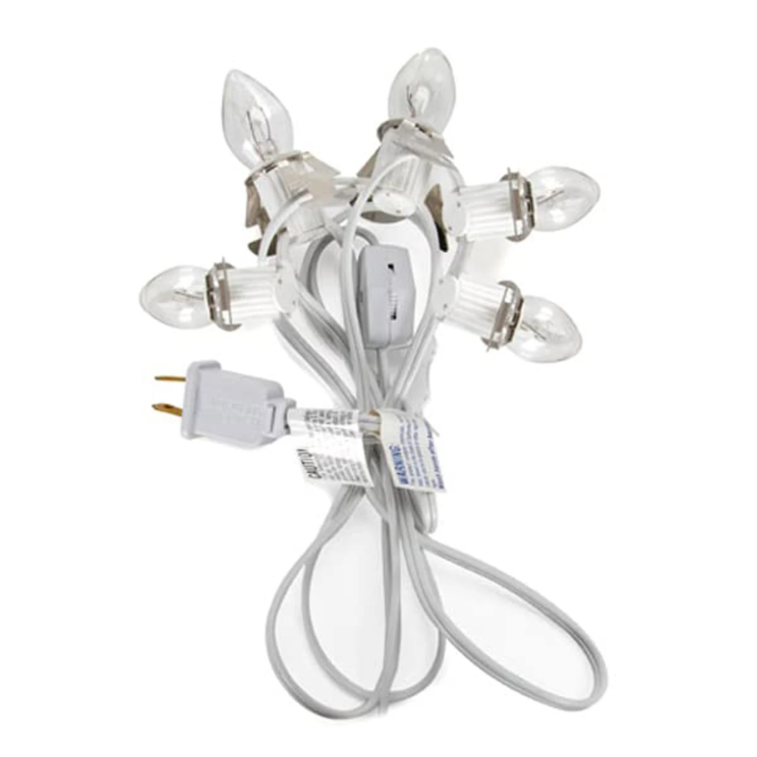 5 sockets lamp cord with E12 socket and metal clip easy to mounting on ornament clip light cord lamp cord