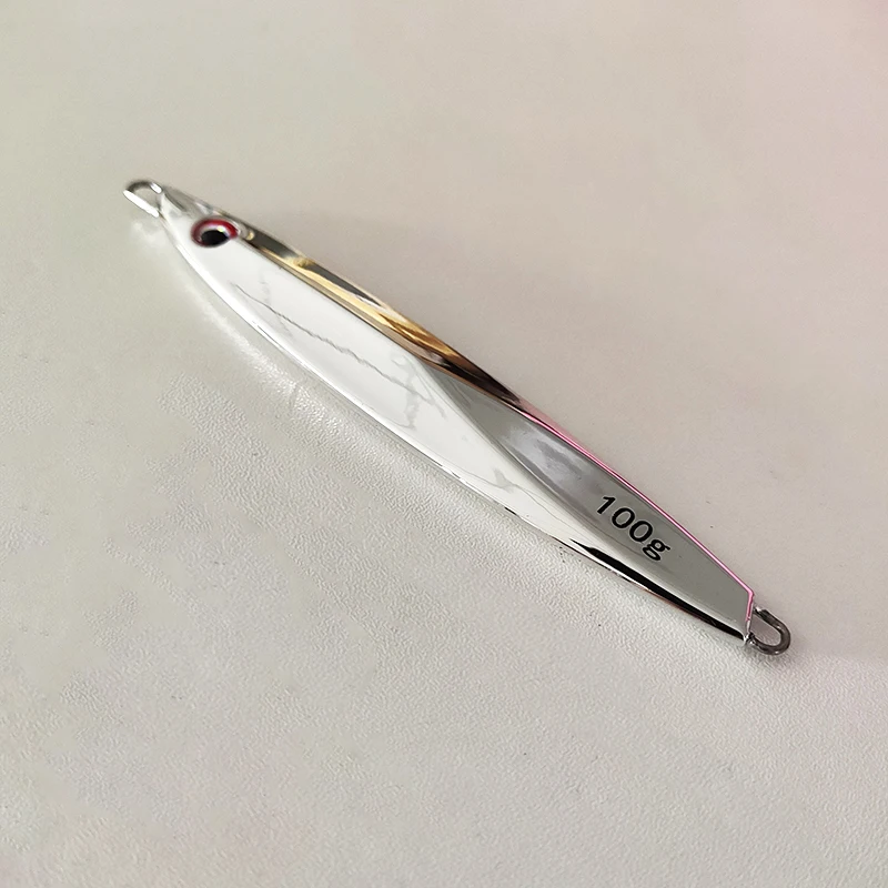 Chrome metal jig plated metal lure slow pitch jigging   saltwater boat fishing