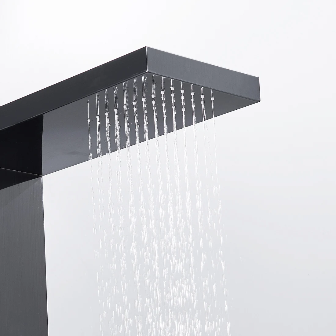 Stainless Steel Multifunction Temperature Waterfall Rain Bathroom Shower Panel
