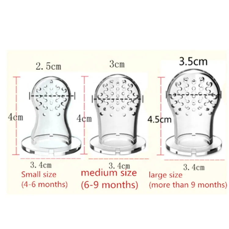 
Silicone baby fresh food nipple fruit feeder pacifier for fruit 