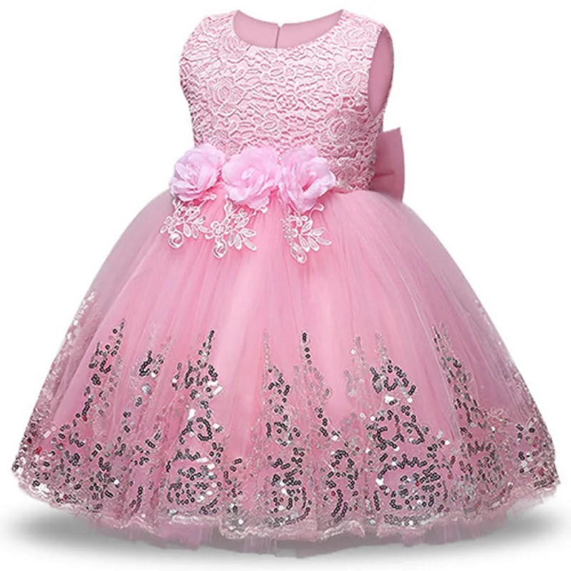LZH Baby Clothing Girl Birthday Party Dress for Kids Sequin Lace Christmas Princess Dress Children Wedding Dresses 1 2 3 Year