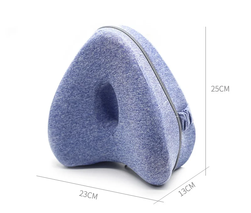 Memory Foam Knee Heart Pillow for Side Sleeper Leg Support Cushion with  Washable Removable  Cover
