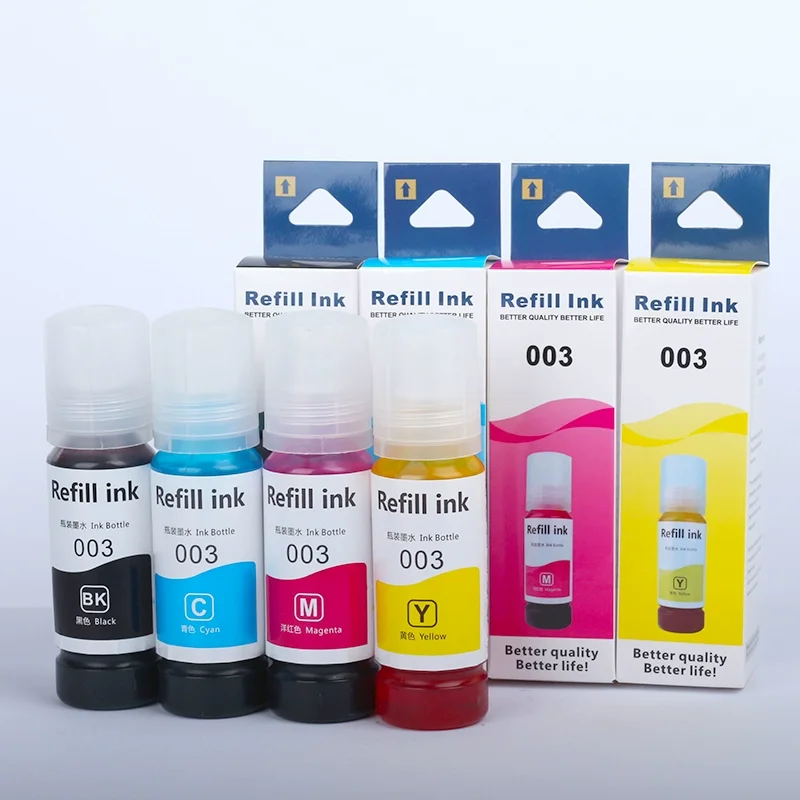 INK-TANK 003 Premium Color Compatible Bottle Water Based Refill Dye Ink Tintas for Epson L3110 L1110 L3116 L3150 L3156 Printer
