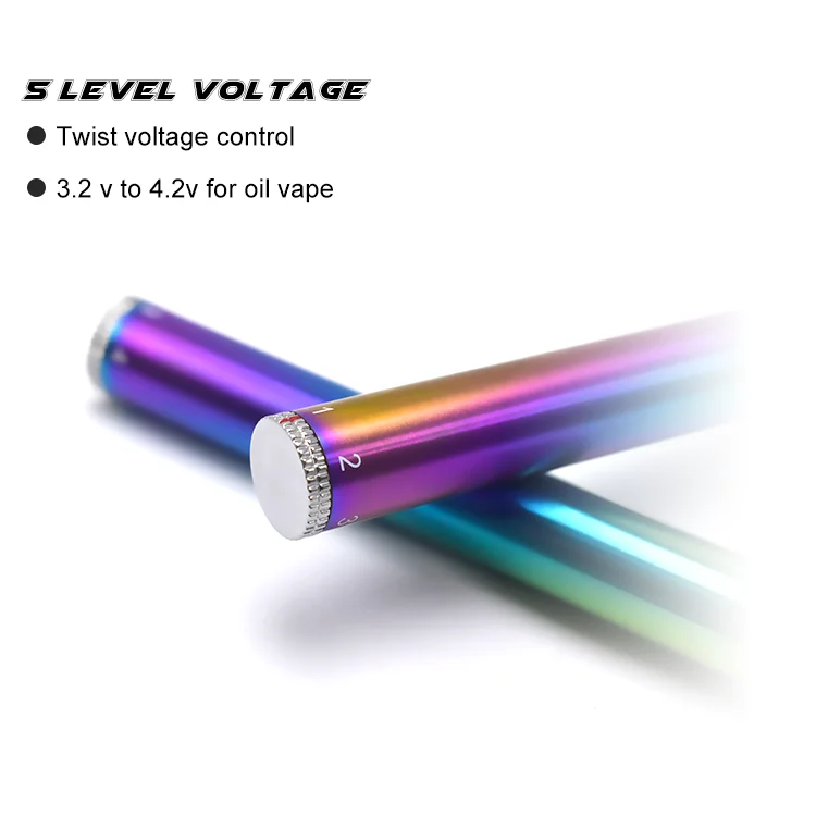 
Wholesale OEM 510 thread dial contral cbd oil vape pen batteru adjustable voltage usb slim vape battery 