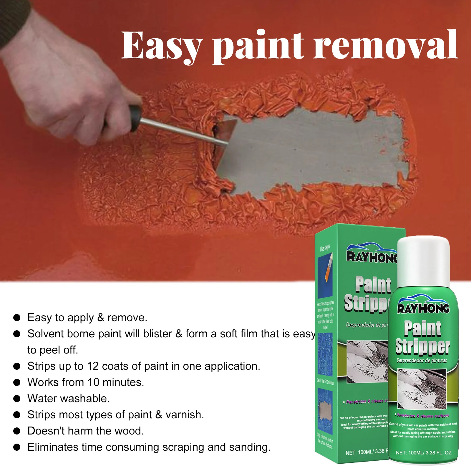 Car Paint stripper Strong Paint Removal Spray Maintenance Kit Powerful Paint