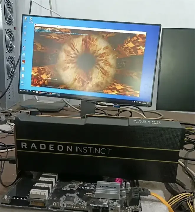 best quality AMD Radeon VII 16GB Graphic Card mi50 4096bit 8+8pin MI50 GPU for Servers PC Radeon VII mi50