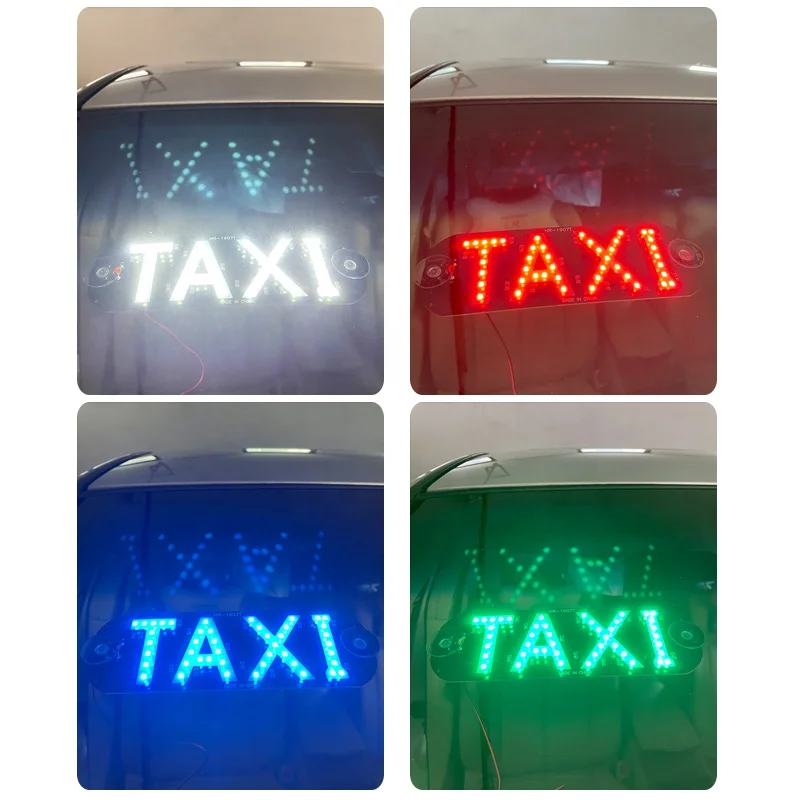 12V Taxi Led Car Windscreen Cab indicator Lamp Sign Blue LED Windshield Taxi Lighting Lamp Source Auto Inside Signal Lights