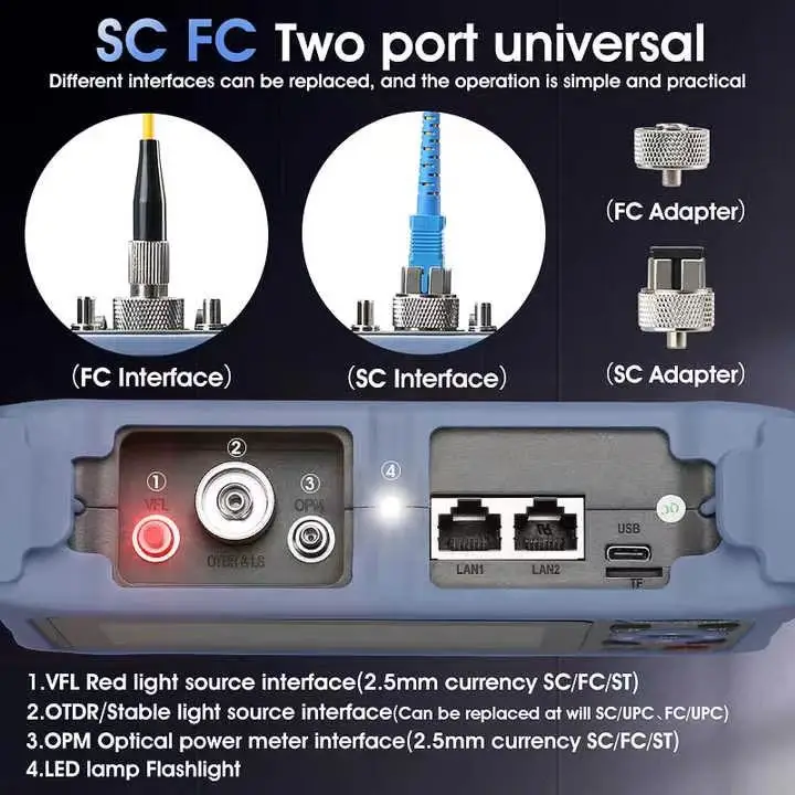1310/1550/1650nm NK4000 FTTH Optical Fiber Tester Mini Optical Time Domain Reflectometer Fiber Optic OTDR