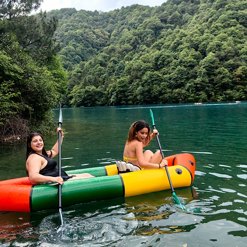 NEOKUDO Packraft Tandem Rowing Boats TPU Packraft Inflatable Kayak 2 Person