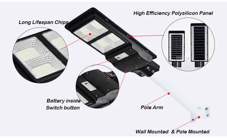 
YANGFA wholesale 60w 90w 1200w led solar dropshipping street lights 