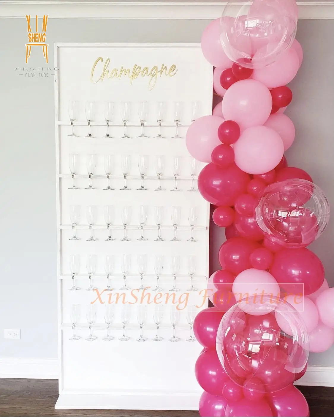 Wedding Decoration Acrylic Wine Display Party Wall Holder Champagne Wall