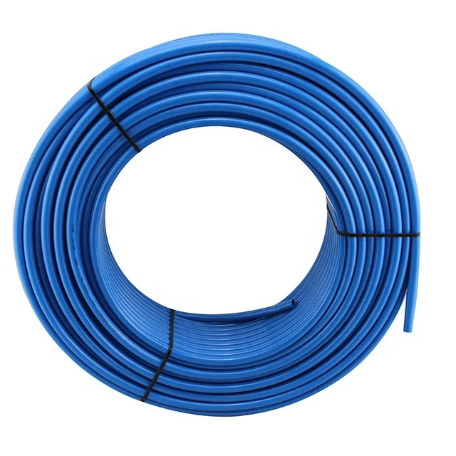 Blue color plastic PA12 straight 1/4 x 3/8 nylon air tubing