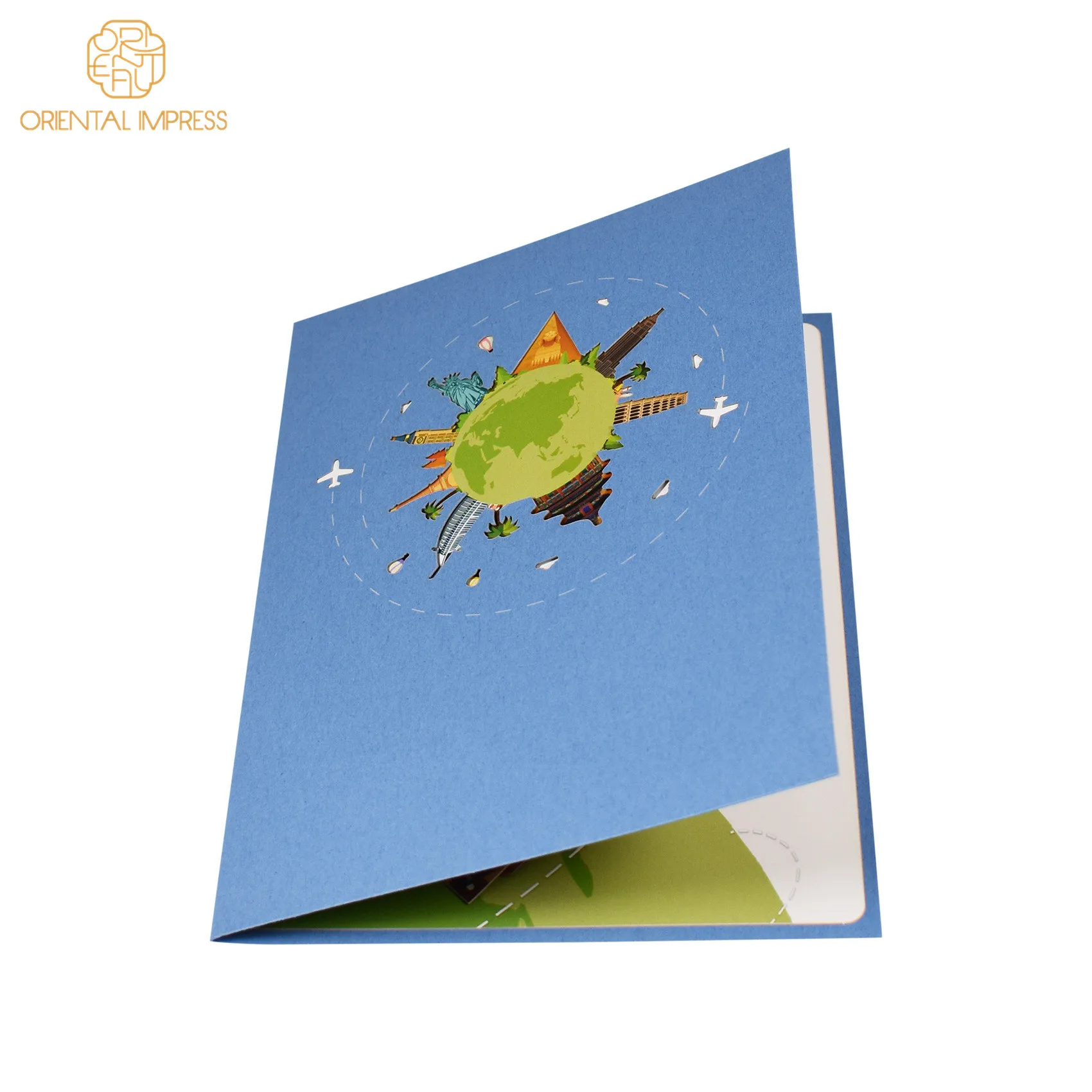 Creative 3D World Landmarks Pop Up Famous Architectures Greeting Card for All Occasions