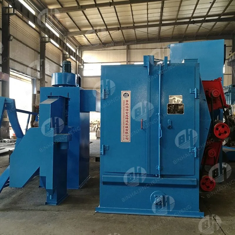 China Manufacturer Machinery For Steel Measuring Tape Q37 Rotary Hook Shot Blasting Machine