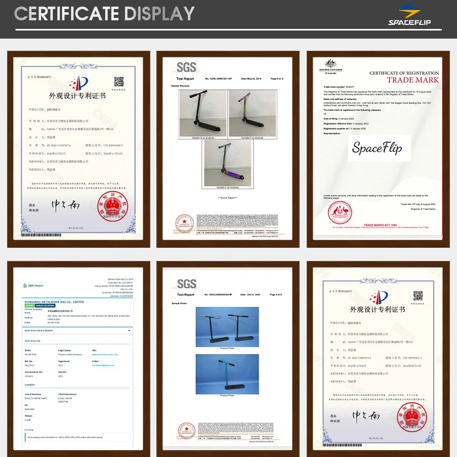 Spaceflip SCS Light Weight Pro Stunt Scooter with Gr9 Titanium T-Bar Industry Wholesale OEM ODM Street Kick Scooter