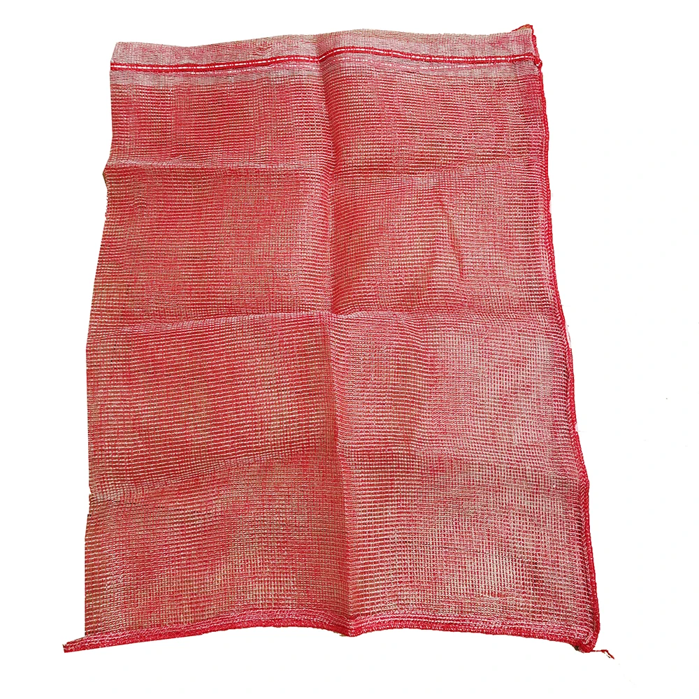 Tubular Leno PP Net Sacks Polypropylene Raschel Mesh Bags for Packaging Vegetables Onion Potato Corn With Drawstring