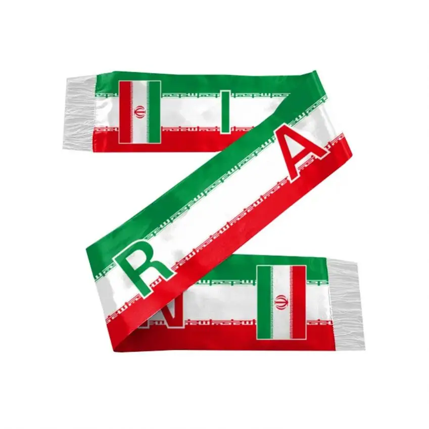 Custom Design National Flag Scarf Popular Soccer Scarf For World Cup National Day