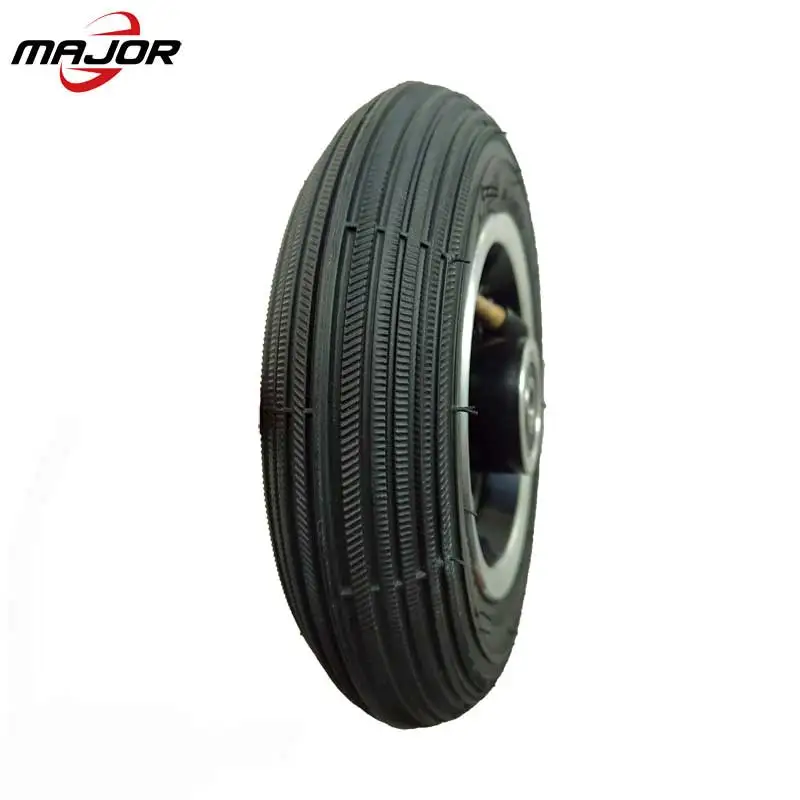 7inch 7x1 3/4 pneumatic tire and wheels with steel rim for tool and children cart