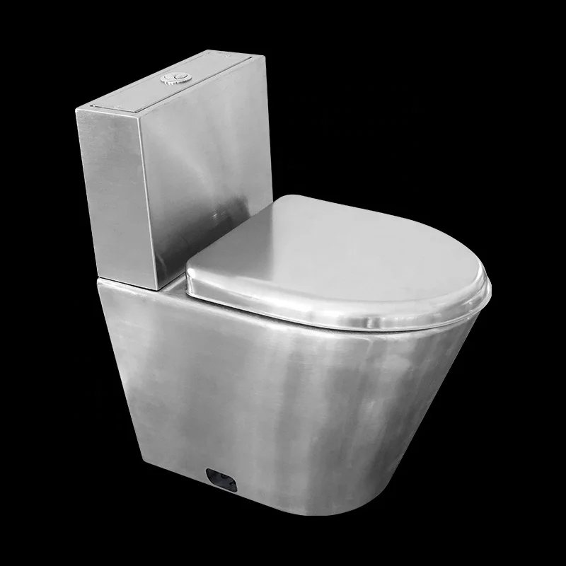 Kuge hot sale arab shataff toilet wc prison floor mount stainless steel toilet with nozzle