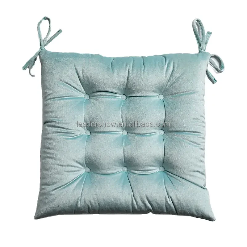 Monochromatic Square Soft Chair Seat Pillow Stuffed Cotton for Indoor & Office Sedentary People Comfortable