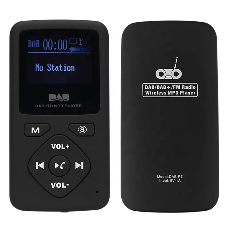 Карманный Bluetooth MP3-плеер DAB + Портативный цифровой радиоприемник DAB с наушниками