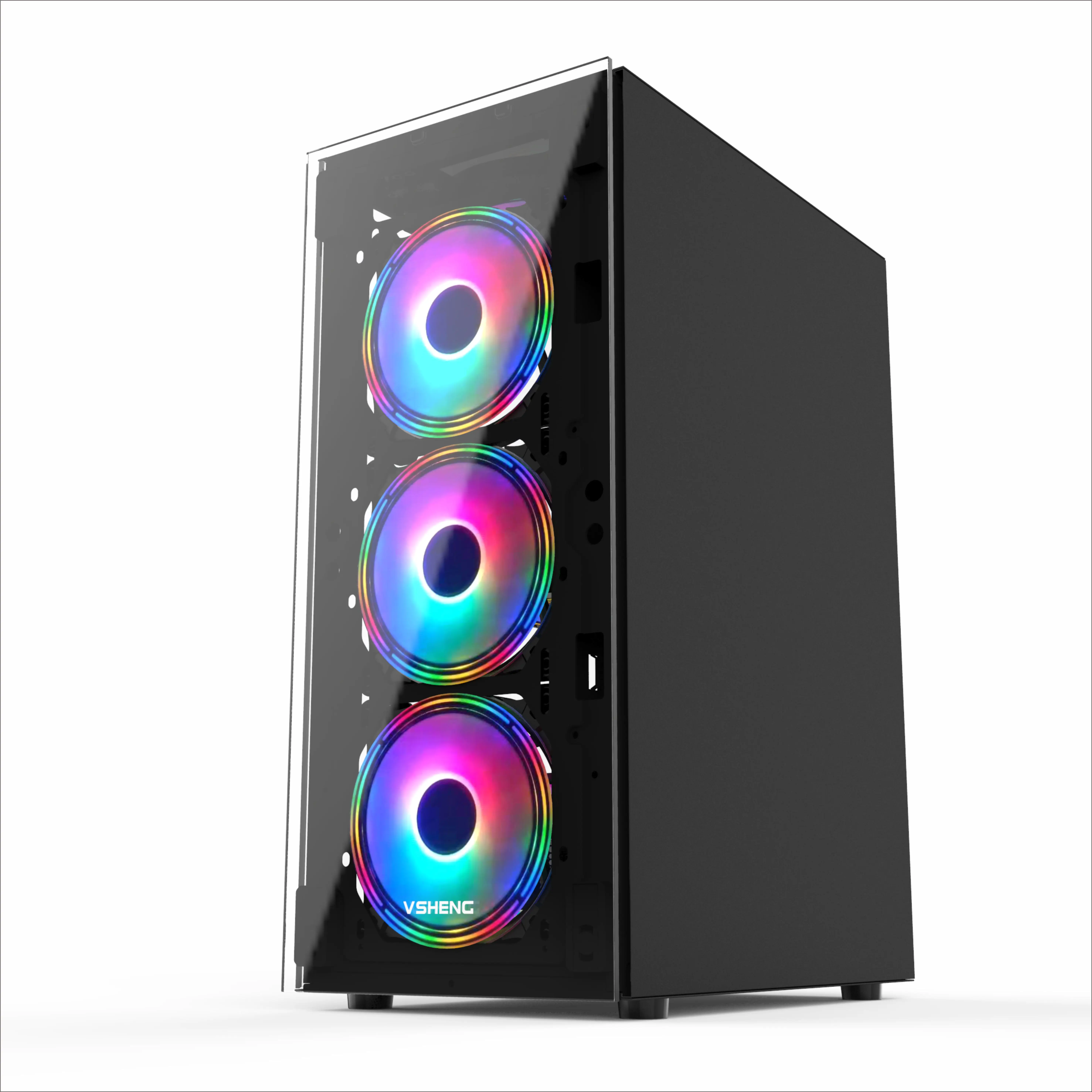 2021 SECC Mid Tower PC Computer Case RGB Tower