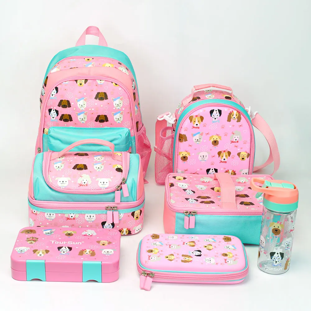 toursun Wholesale  7pcs girls School Bag Set school supplies children bag lunch box bottle set smiggle school bag sets