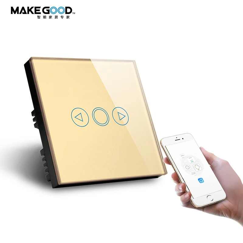 Glass Panel Tuya APP Smart Touch WiFi Dimmer Switch for LED Lights With Amazon Google Home Alexa