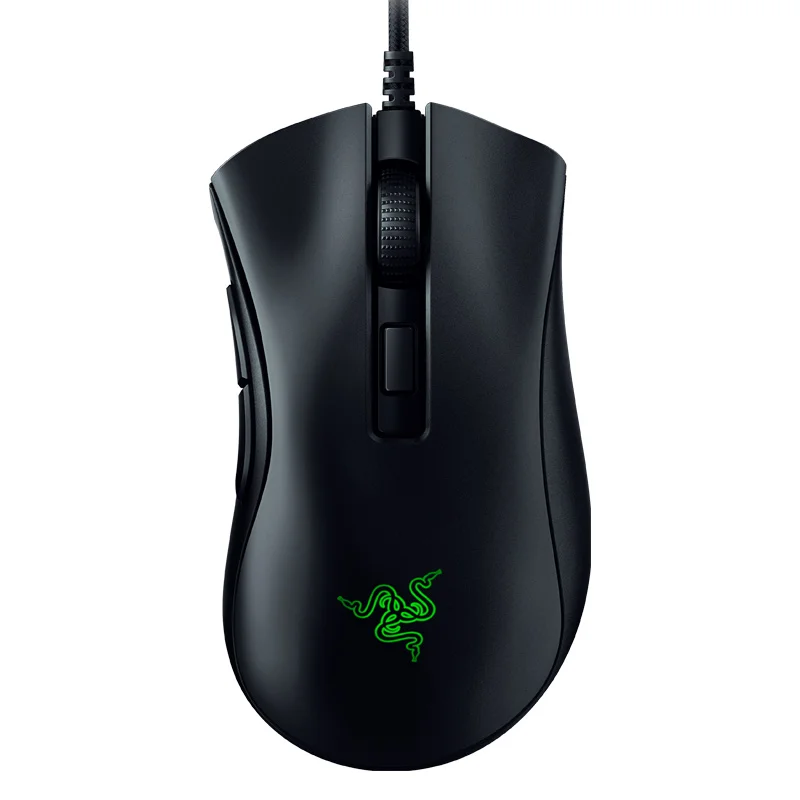 Эргономичная Проводная оптическая игровая мини-мышь Razer DeathAdder V2 Mini Essential White 6400