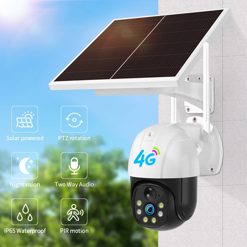 solar cctv camera with sim card camera  4g ip wifi dome cam solar powered wifi solar cctv camera