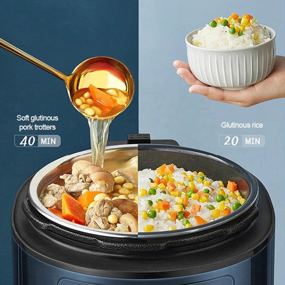 Two Lids Kitchen Appliance Oil Free Multi 2 in 1 Air fryer Pressure Cooker