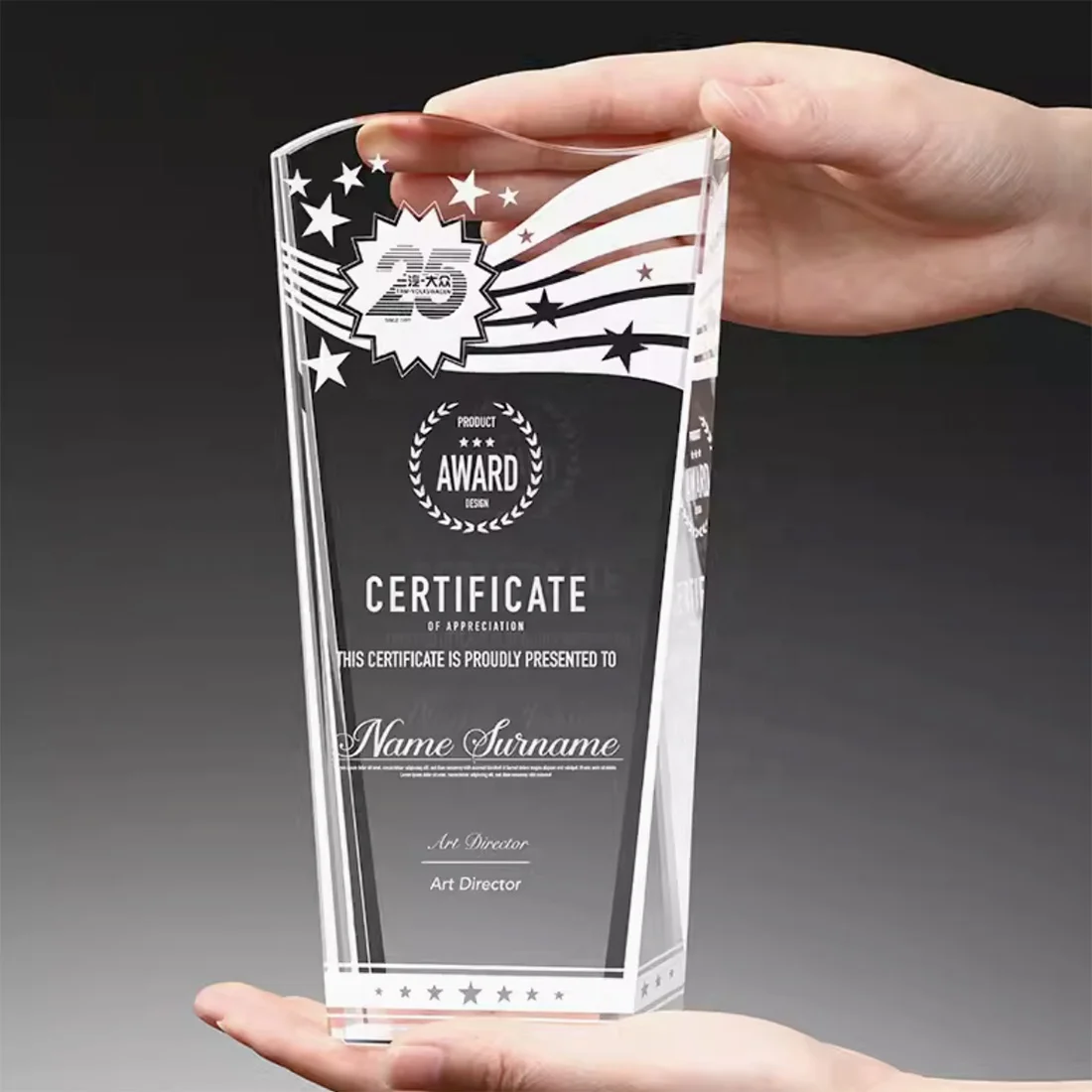 Custom Handmade K9 Clear Glass Trophy Optical Crystal Awards with Engraving New Guangzhou Wholesale Sports Theme