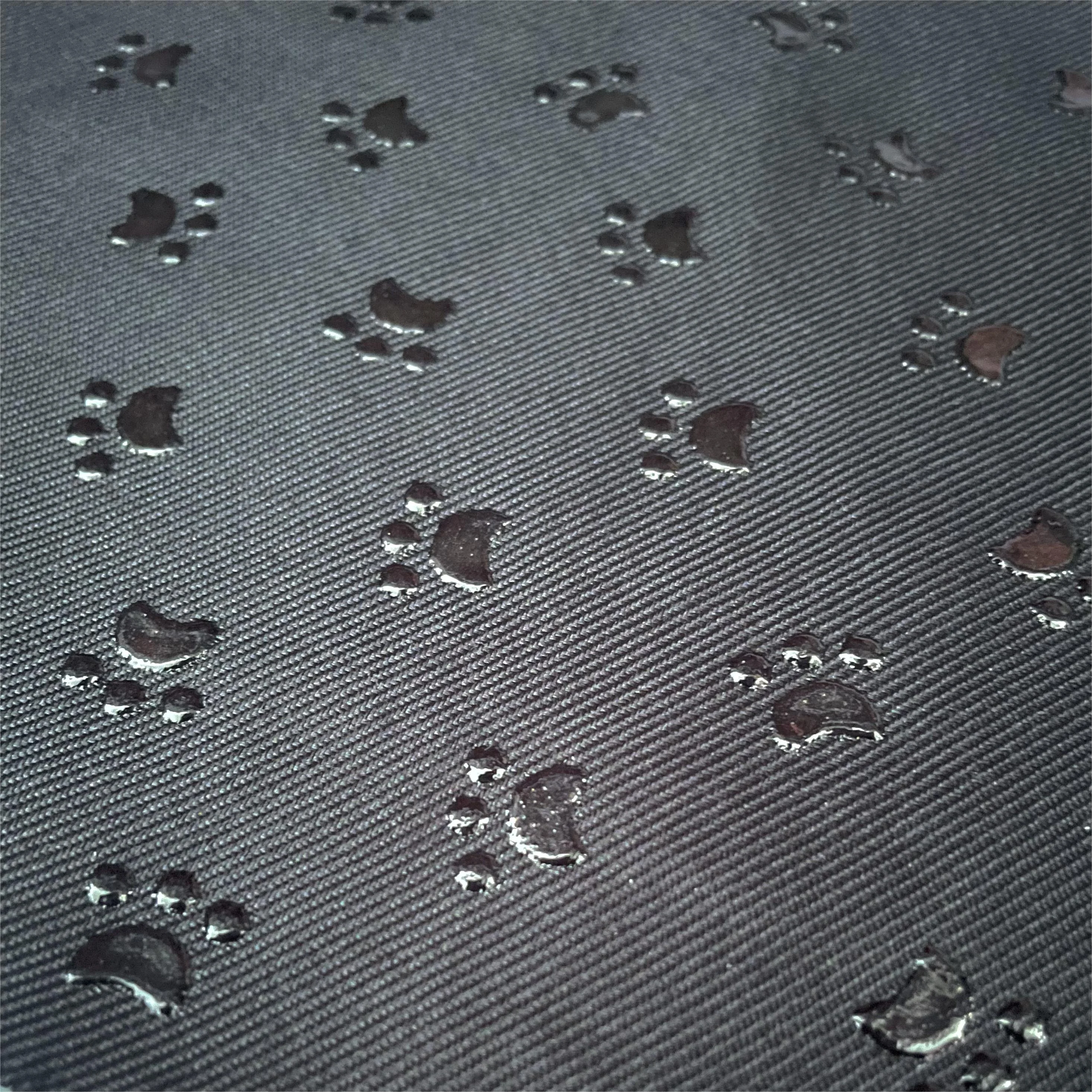 Polyester fabric stop-slip fabric with silicone or pvc in style of dog paw