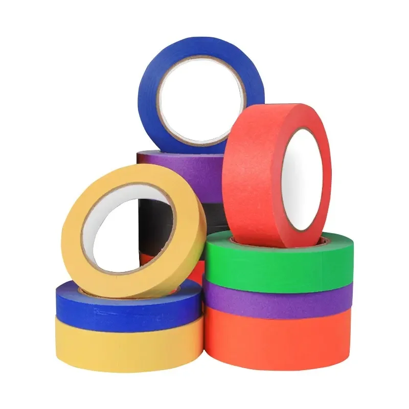 Colorful Masking Painting Tape Crepe Paper Tape High Quality Manufacturer