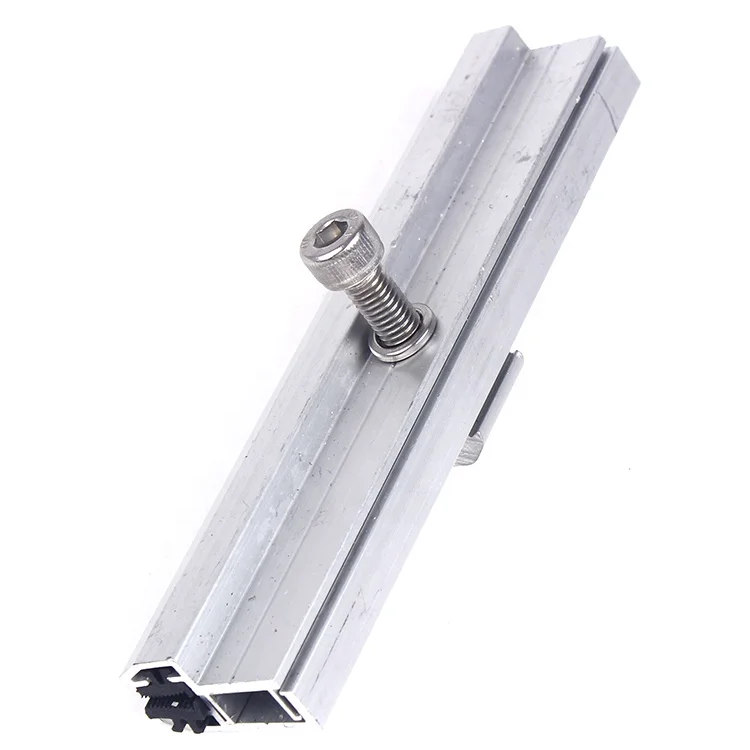 Wholesale excellent quality alsphat flat solar roof tiles photovoltaic mounting structure end clamp