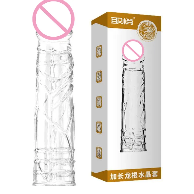 Wholesale Sex Silicone Condom Penis Sleeve Crystal Condom For Men