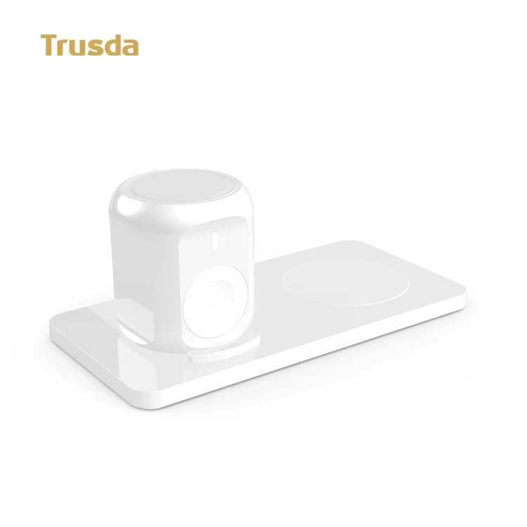  TRUSDA WP15 Оригинальное Беспроводное зарядное устройство Стенд power bank 2 в 1 для iPhone и iWach прошли сертификаты ce rohs fcc mfi
