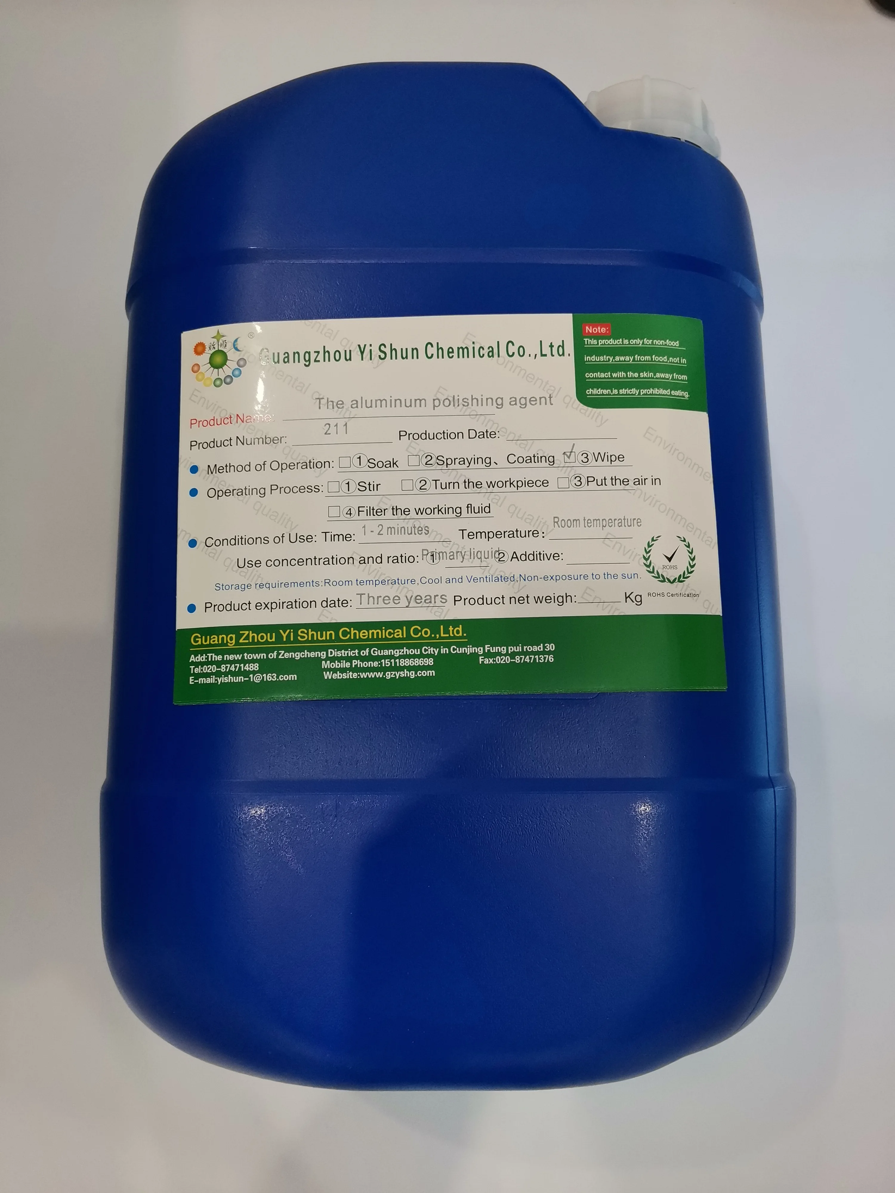 Environmental protection type oil and stain remover for aluminum