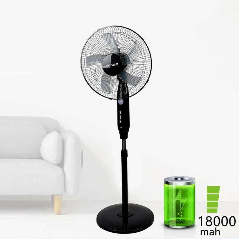 Good Quality Cheap Household Solar Powered Stand Fan 25W Portable Air Cooler Fan Fast Charging
