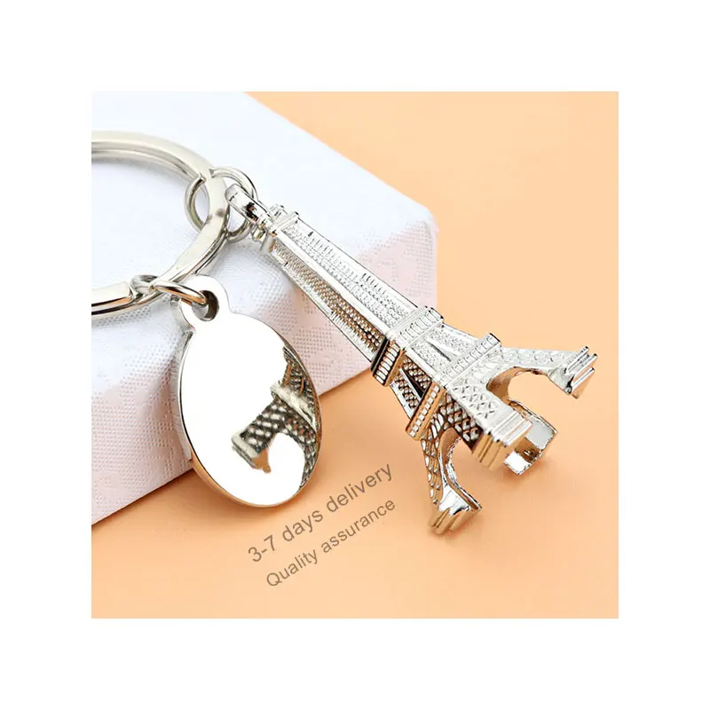 Eiffel tower shape key chains Chinese supplier Christmas gift Multi-purpose fast deliver promotional metal keychain