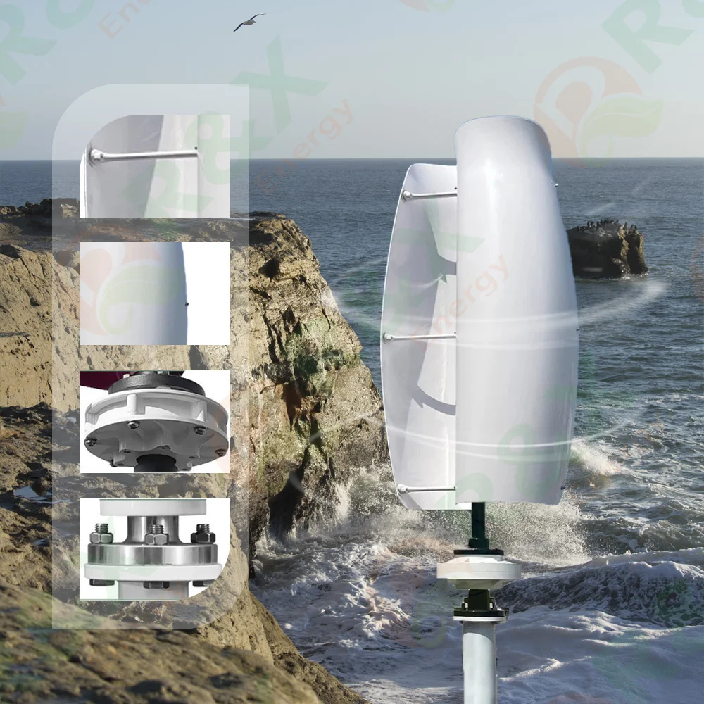 Low Noise Tulip Vertical Axis Wind Turbine Power Generator 2KW 5KW 10KW for Home Use