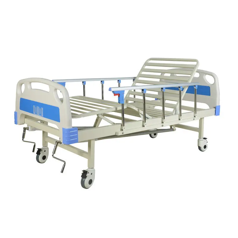 Abs Head Board Manual Two Crank Hospital Bed for Clinic and Hospital