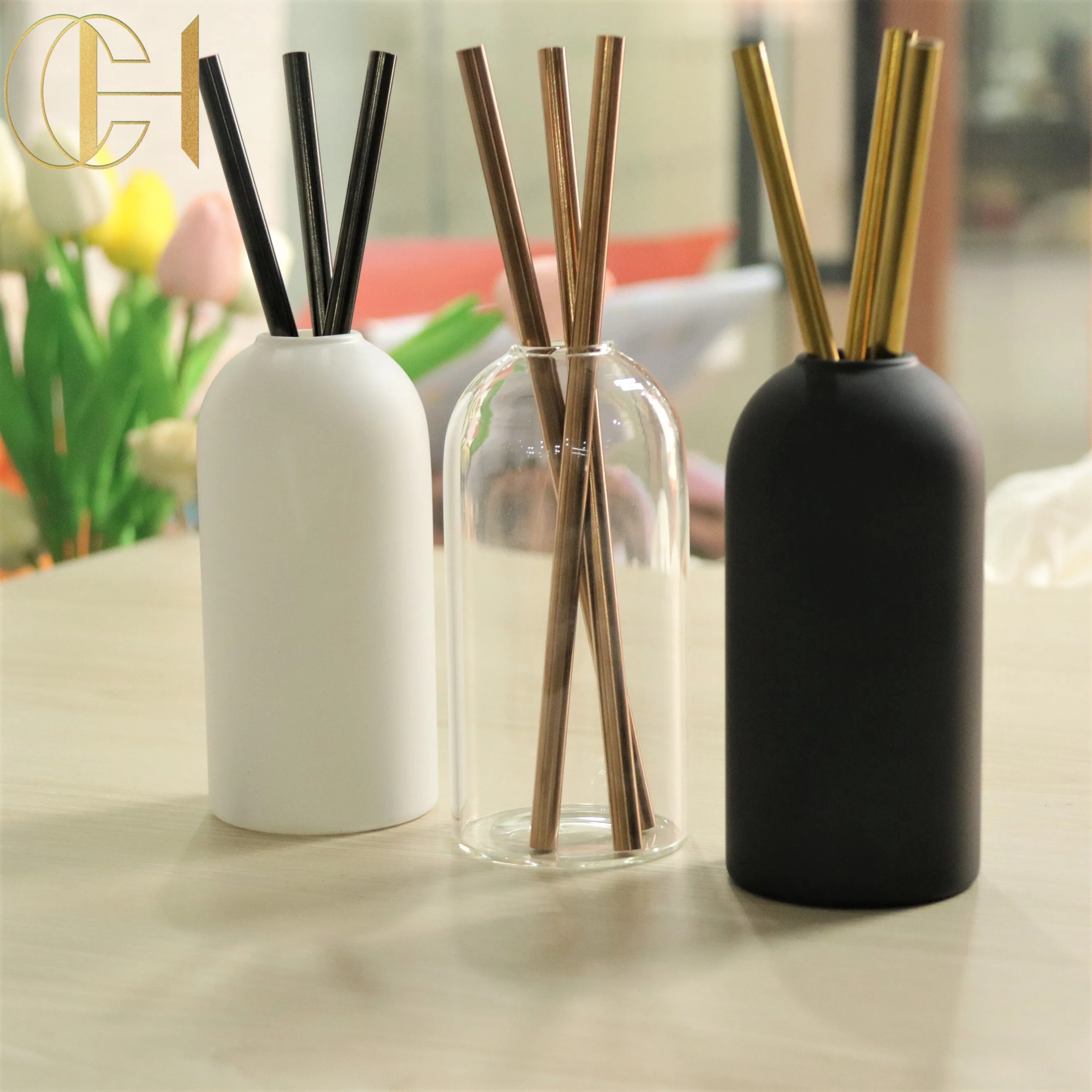 C&H New Candle Idea Metal Stick With Pristine Oil Simple Style Gift Set Wedding Birthday Unique New Style Everlasting Candle