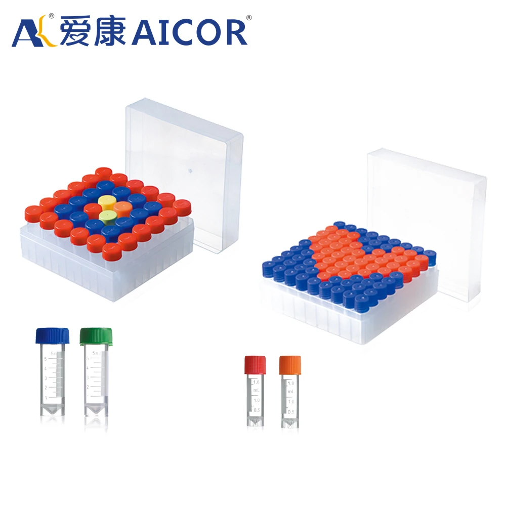 Vials 5ml plastic rack freezing tube box 36 Holes tube rack cryo cryovial tube