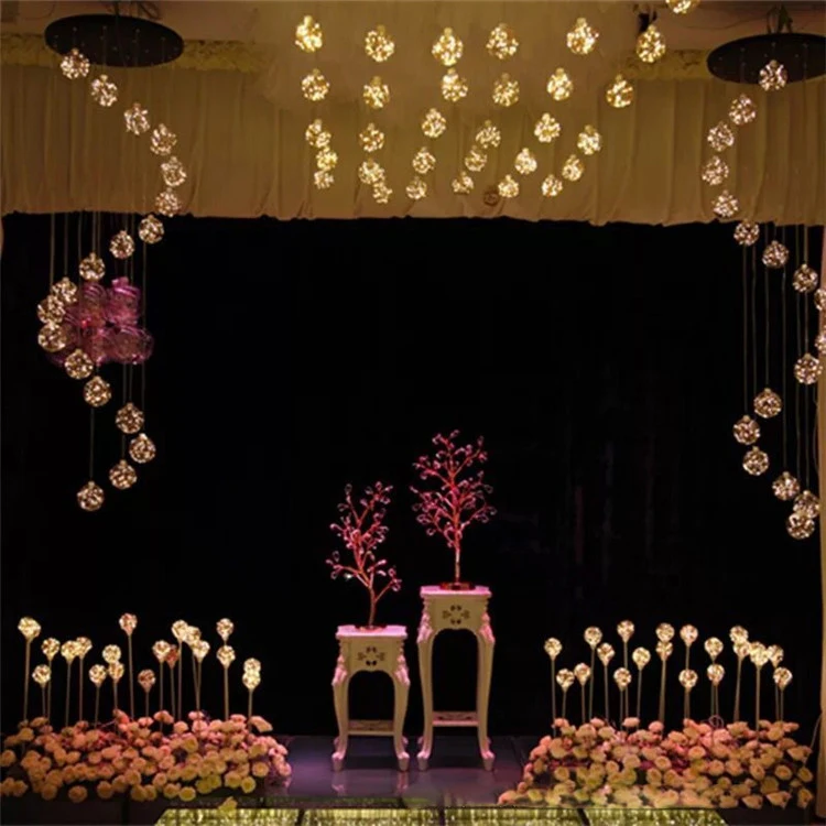 Factory-customized Chandelier Pendant Light light decoration flowers	For Wedding Ceiling Hanging Lamp Decoration