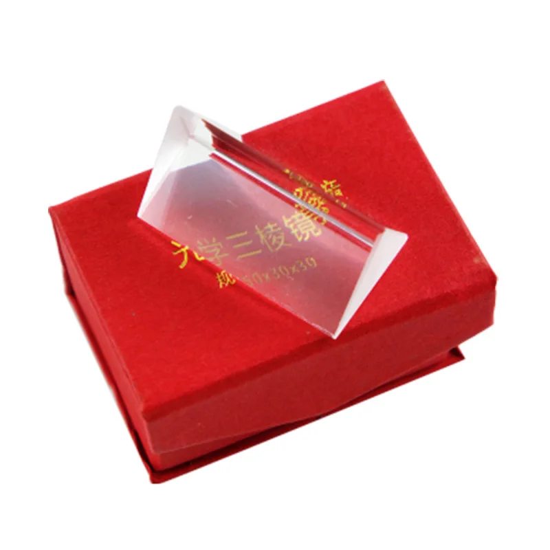 Optical Glass Reflecting Triangular Prism Physics Teaching Equipment