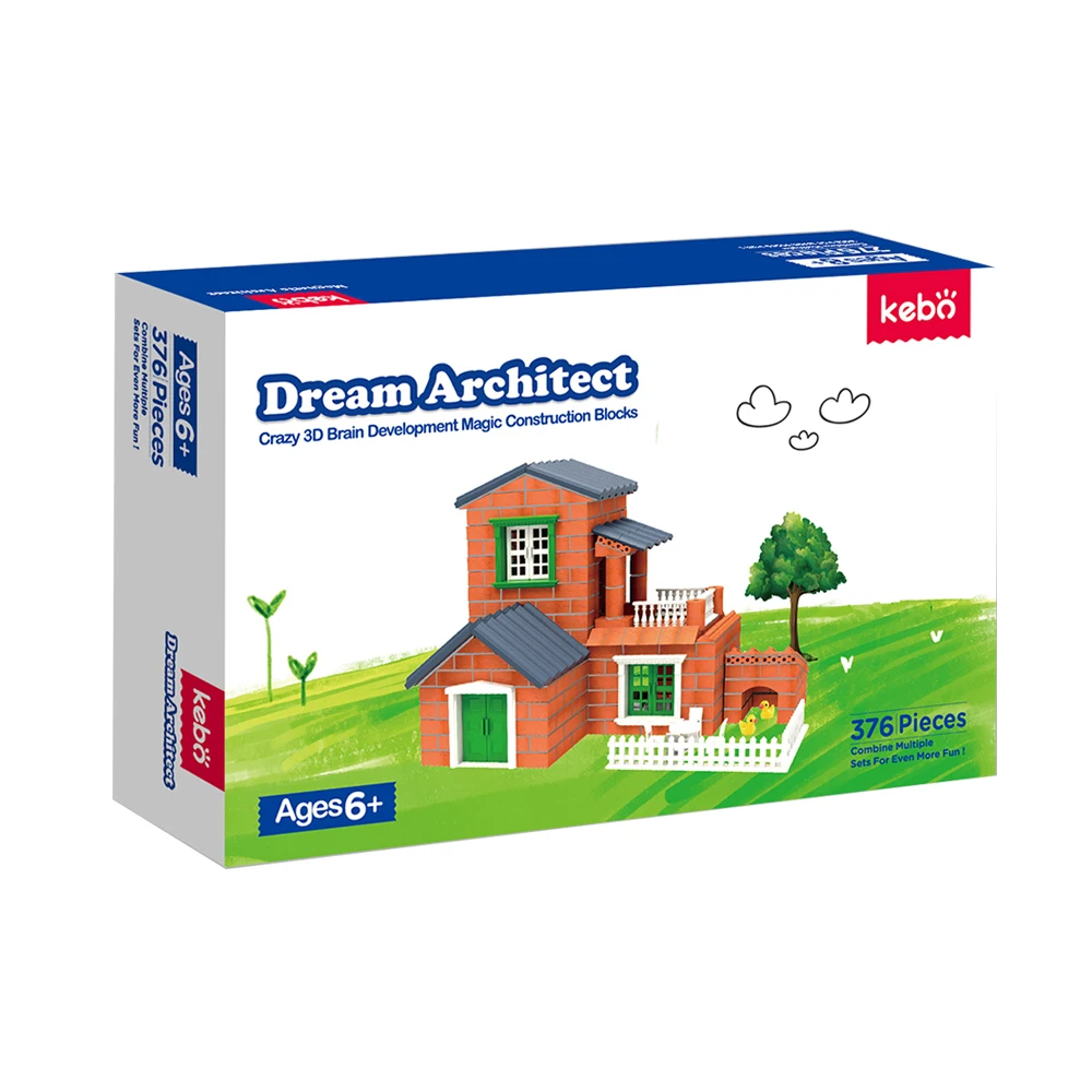 
Mini Clay Bricks Building Blocks 376 piece Set Builders Set For Construction and Stacking, Kids Educational Learning Toy 