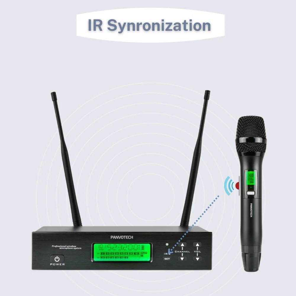 Panvotech pu-520 Long Distance Church Handheld Speech Cordless Professional Uhf Wireless Microphone