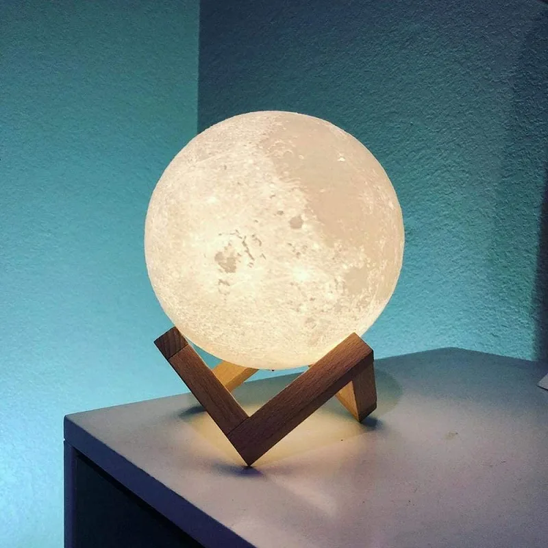 
Easy Touch Control USB Operated Room Crescent Decor 3D Sky Beauty Night Floating Fairy LED Moon Light Lamp 