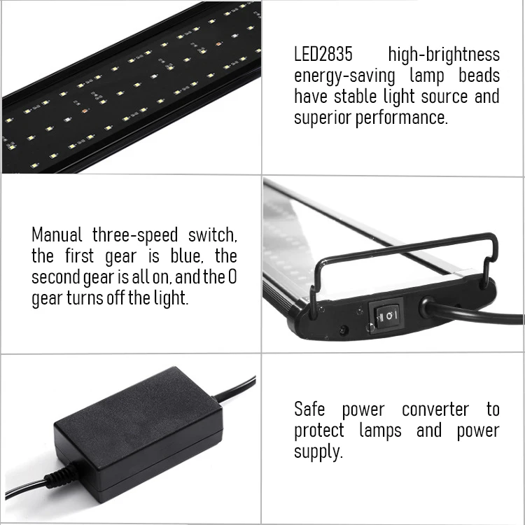 Cheap Arm Week Aqua Wall Mounted 120cm Full Spectrum Microgreen 6w 12w 18w 26w 30w Fish Tanks Led Aquarium Lights